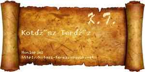 Kotász Teréz névjegykártya